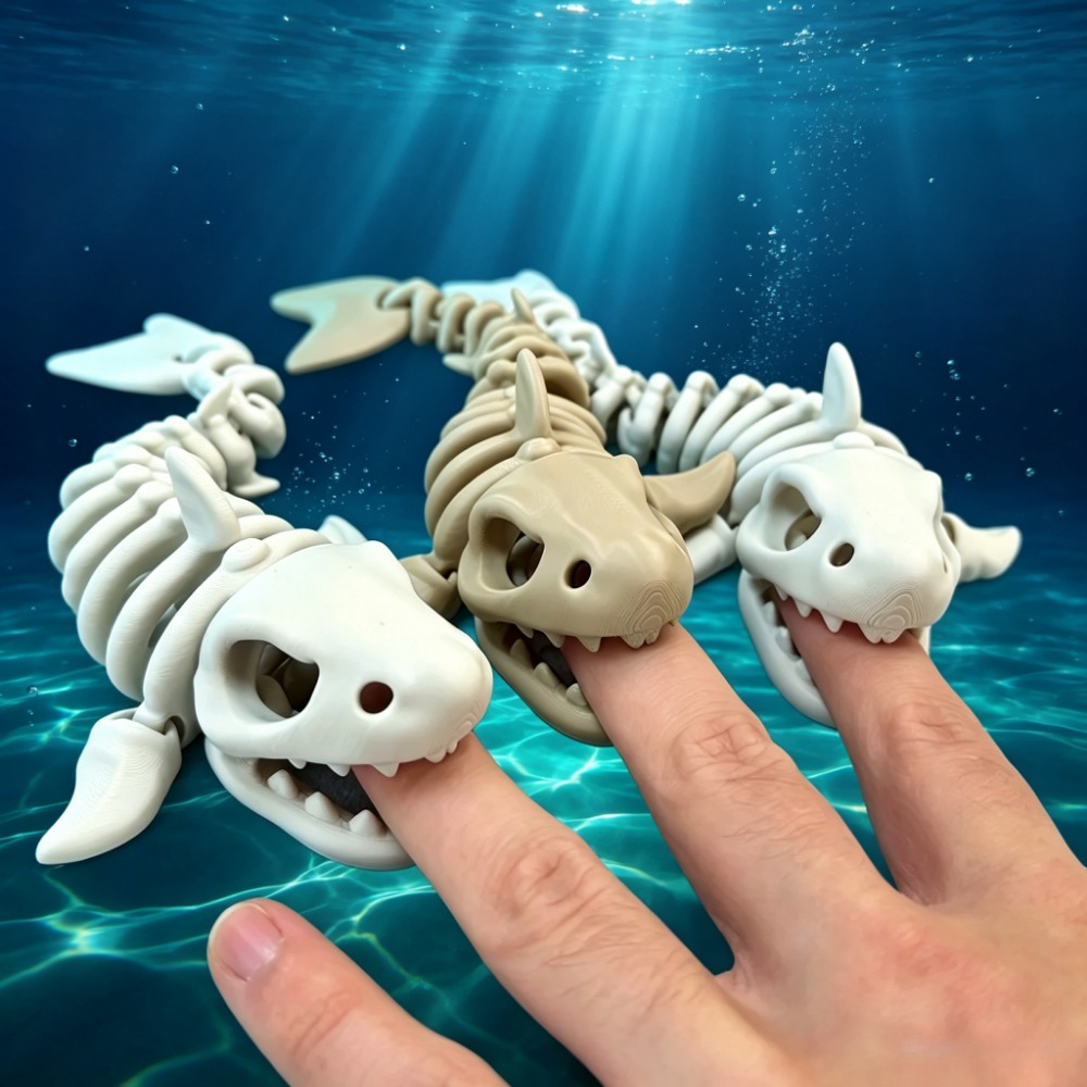Marine Aquarium All In One - サメの骨格水槽装飾品、可動式オーナメント、爬虫類、魚タンクの景観、魚やエビの隠れ家、水槽アクセサリー