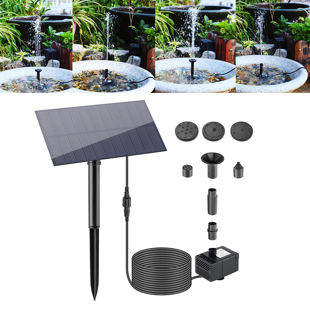 Aquarium Marine Tank - 5 ワット 5 ボルト噴水庭の装飾ステーク太陽光発電パネルウォーターポンプ散水システム 180L/h キットプール水槽用
