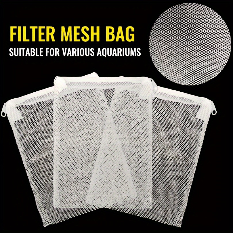 Activated Carbon Bag - 水族館用再利用可能なジッパーフィルターメディアバッグ - 活性炭およびプロテインスキマー用のファインメッシュ水槽フィルターバッグ