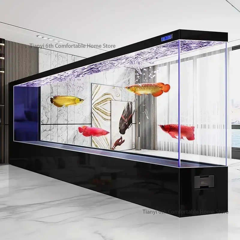 Marine Aquarium All In One - 超大型透明高級水槽 オリジナリティデザインを高く評価 長い床から天井までの金魚鉢 ペット用品 スイソウ FYFT