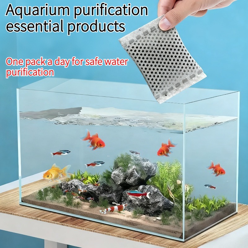 Activated Carbon Bag - 20/40/100 個の水槽フィルター活性炭バッグ素晴らしい水槽フィルターメディアは水を浄化し、毒素や臭いを除去し、長持ちします。