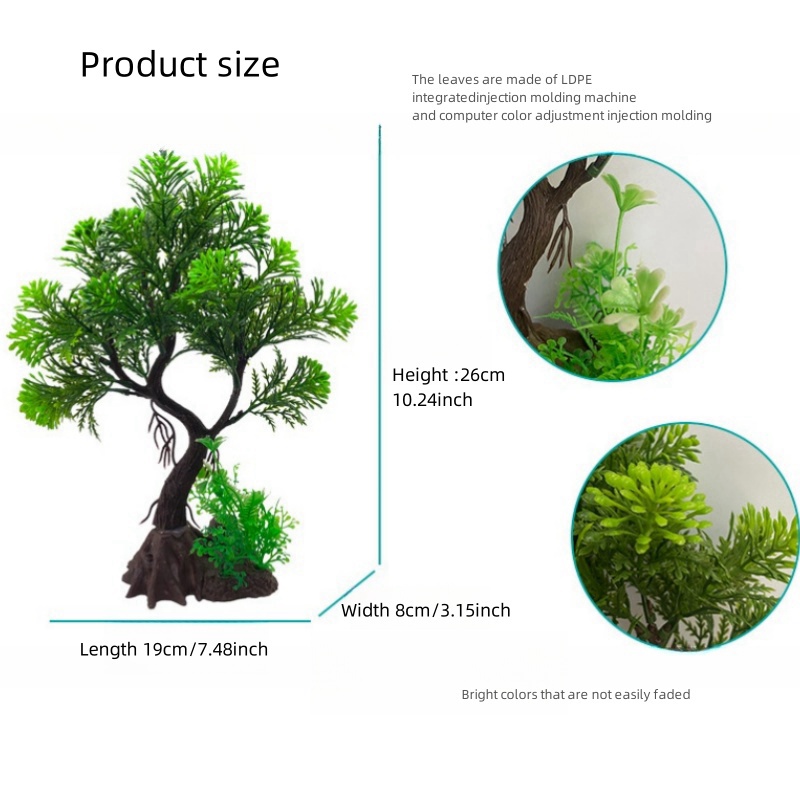 装飾的な人工植物,木,DIY,魚のタンク,イスラムの植物の草 - Marine Aquarium All In One のレビューと価格