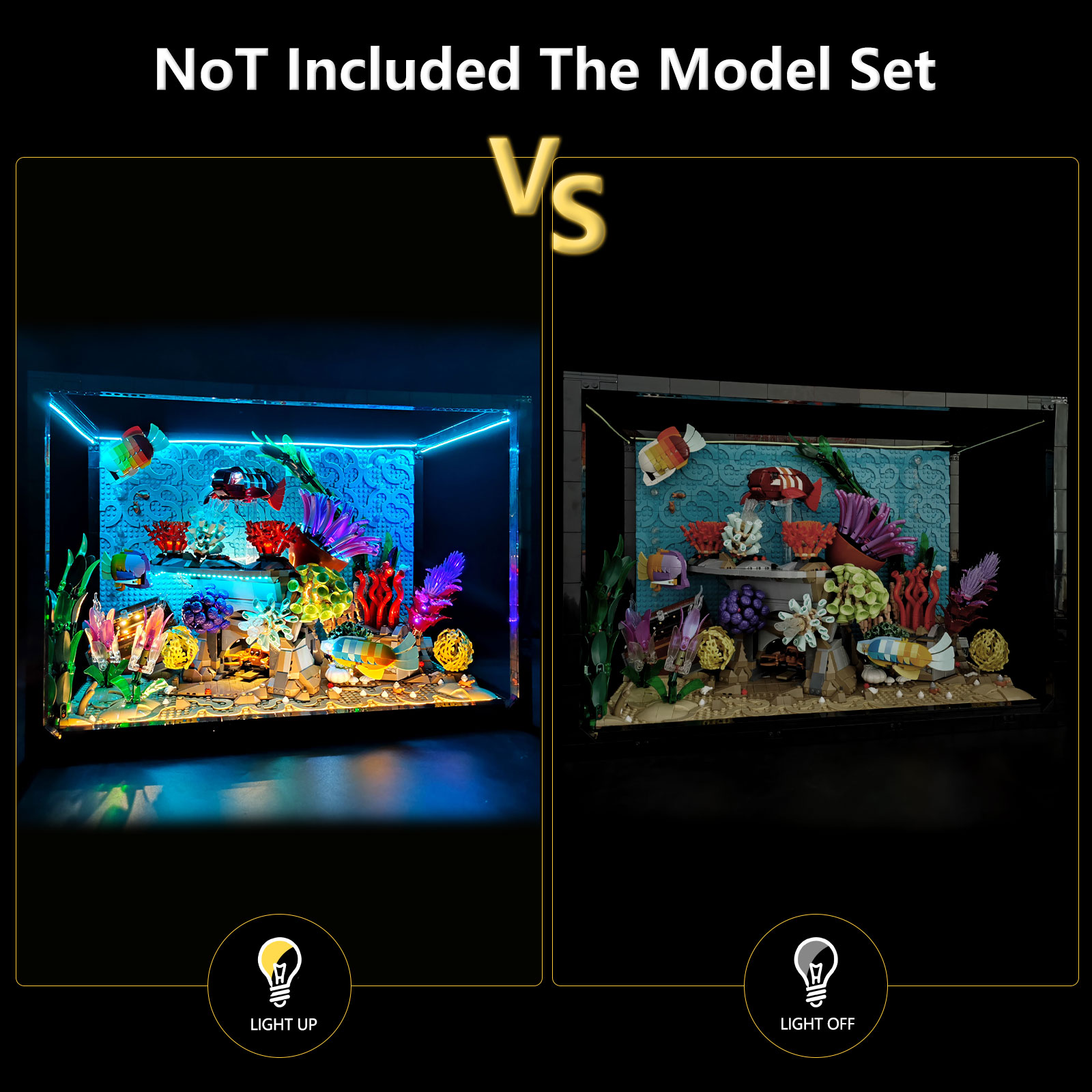 LYBMTWF LED 照明キットはレゴ 10366 熱帯水 - Aquarium Marine Lights のレビューと価格