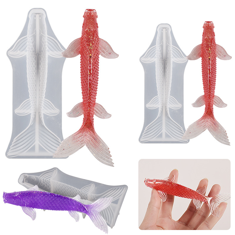 3D 鯉の形をしたエポキシ樹脂型海洋動物鯉タコエポキシ鋳造シ - Aquarium Marine Tank のレビューと価格