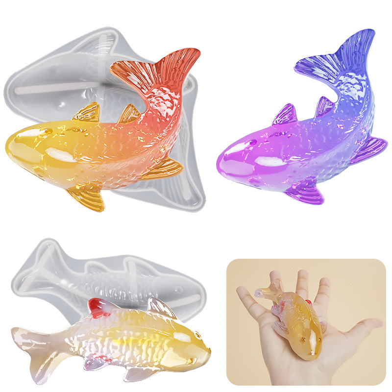 3D 鯉の形をしたエポキシ樹脂型海洋動物鯉タコエポキシ鋳造シ - Aquarium Marine Tank のレビューと価格