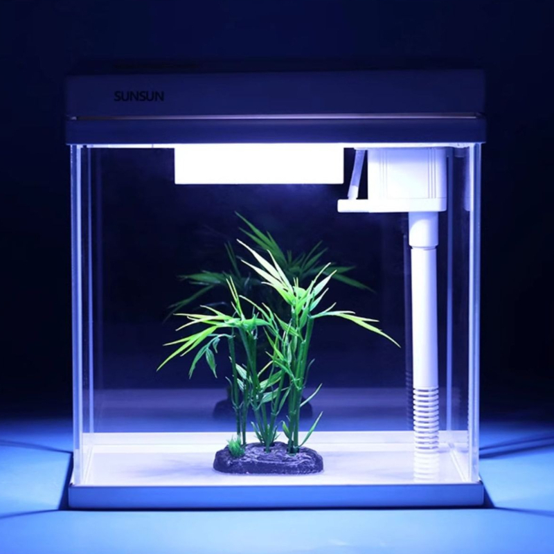 ガラス製水槽デスクトップサイクリックフィルター水槽、LEDラ - Marine Aquarium All In One のレビューと価格