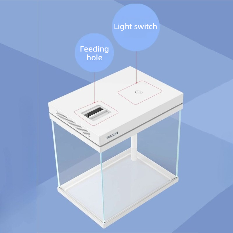 ガラス製水槽デスクトップサイクリックフィルター水槽、LEDラ - Marine Aquarium All In One のレビューと価格