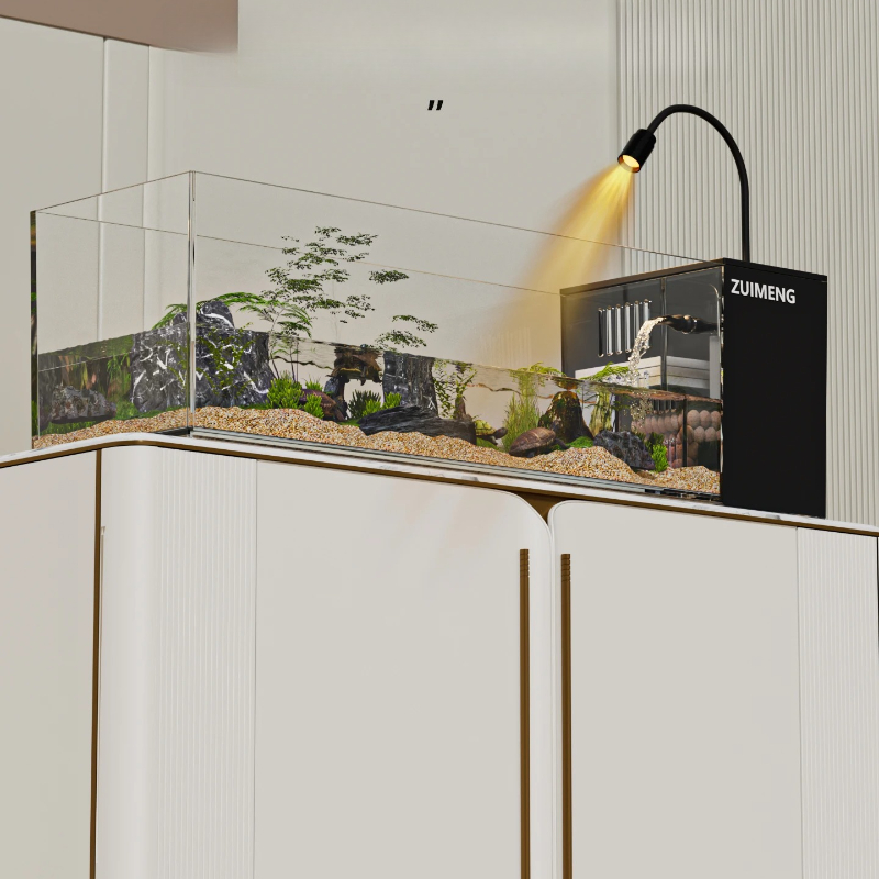 ‌ カメ水槽 - 渓流風景付き魚とカメのハイブリッド生息地、 - Marine Aquarium All In One のレビューと価格