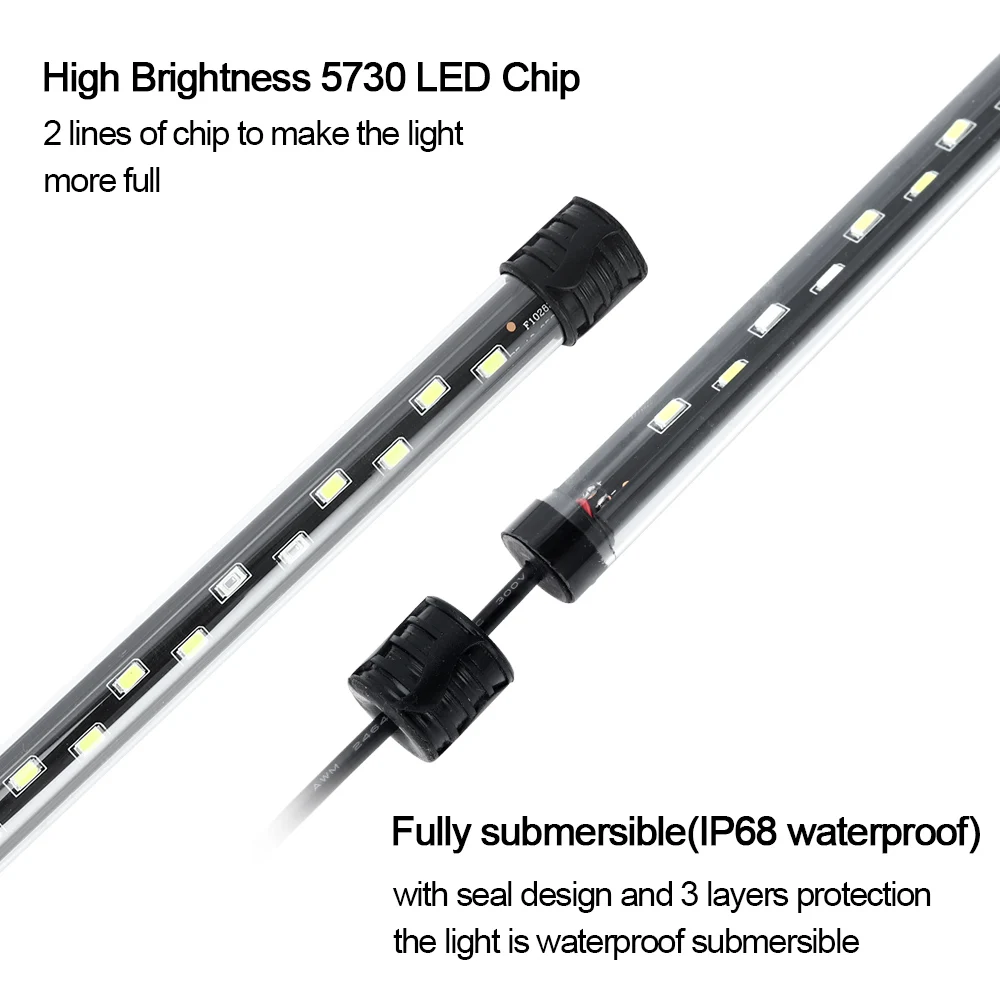 防水LED水族館植物成長ランプ,水槽ライト,水中水族館ライト - Aquarium Marine Lights のレビューと価格