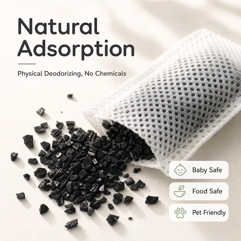 5/50x 活性炭バッグ天然ココナッツ炭芳香剤消臭剤吸湿剤冷 - Activated Carbon Bag のレビューと価格