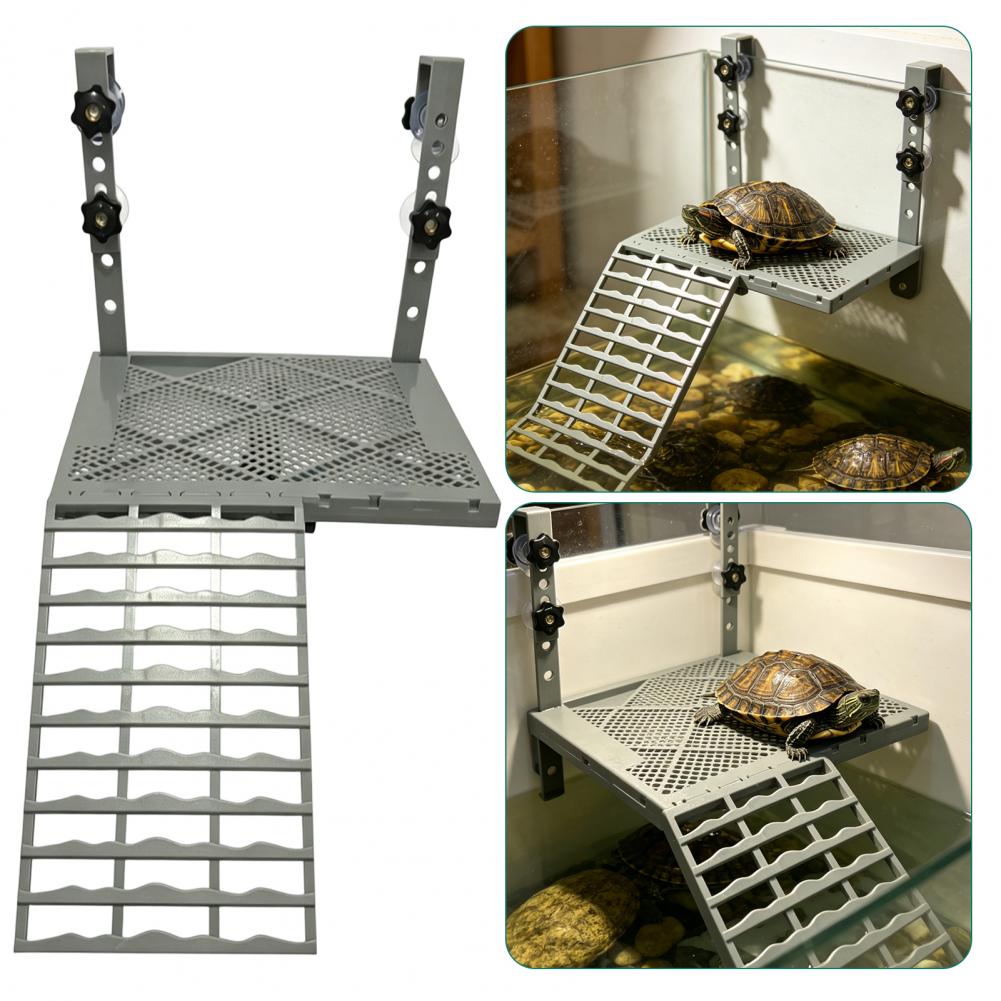水槽用装飾品 固形吊り下げ式カメ用日光浴台 吸盤付き 滑り止 - Marine Aquarium Tanks のレビューと価格