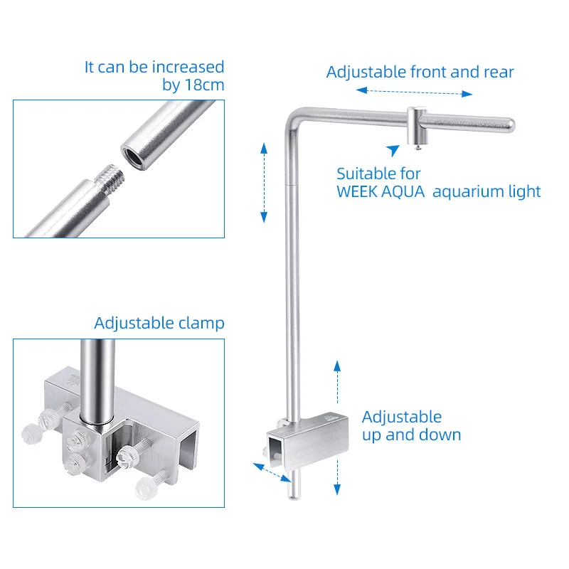 週アクアライトスタンドユニバーサルアルミ合金水族館 LED  - Aquarium Marine Lights のレビューと価格